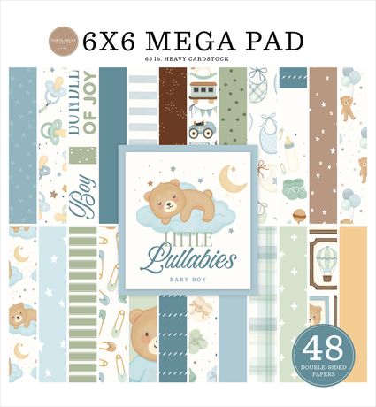 CARTA BELLA MEGA PAPER PAD 6 X 6 LITTLE LULLABIES BABY BOY -CBLUB-485031