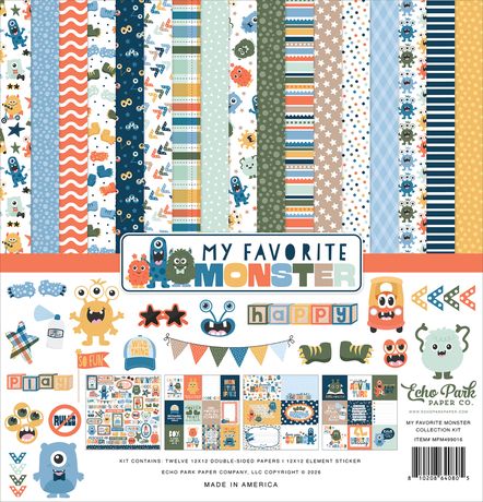 ECHO PARK MY FAVORITE MONSTER COLL 12X12 KIT - MFM499016
