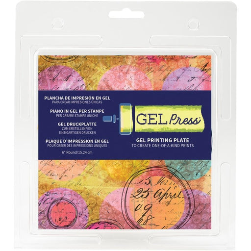 GEL PRESS REUSABLE PRINTING PLATE 6 INCH ROUND - GP10806-6