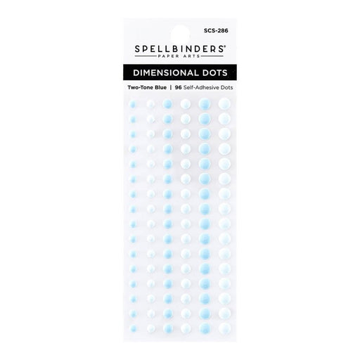 SPELLBINDERS DIMENSIONAL DOTS TWO TONE BLUE - SCS-286