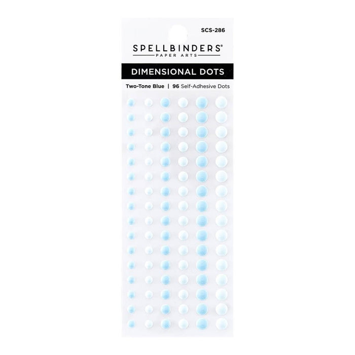 SPELLBINDERS DIMENSIONAL DOTS TWO TONE BLUE - SCS-286