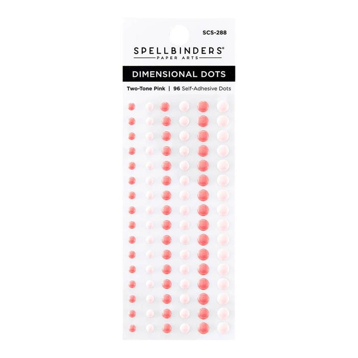 SPELLBINDERS DIMENSIONAL DOTS TWO TONE PINK - SCS-288