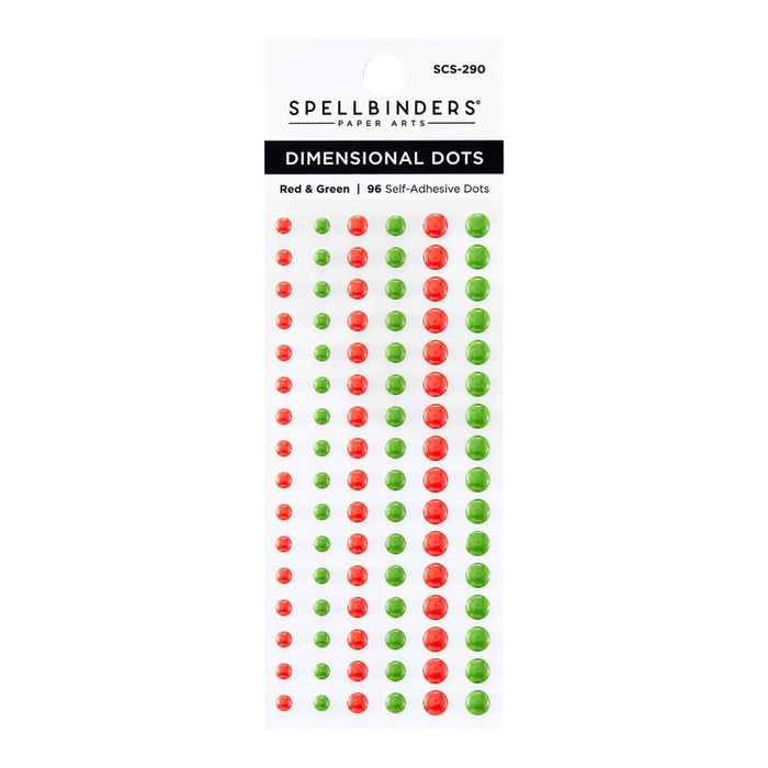 SPELLBINDERS DIMENSIONAL DOTS RED & GREEN - SCS-290