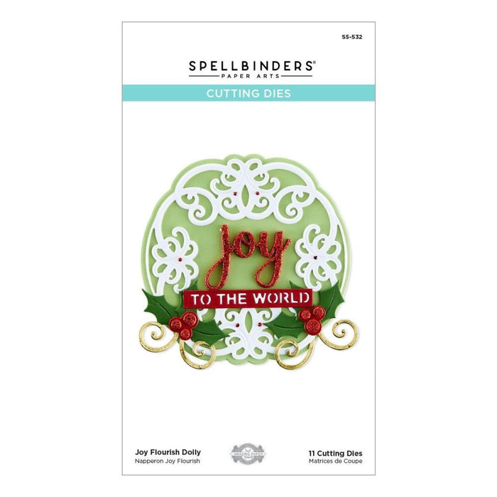 SPELLBINDERS CUTTING DIES JOY FLOURISH DOILY - S5-532
