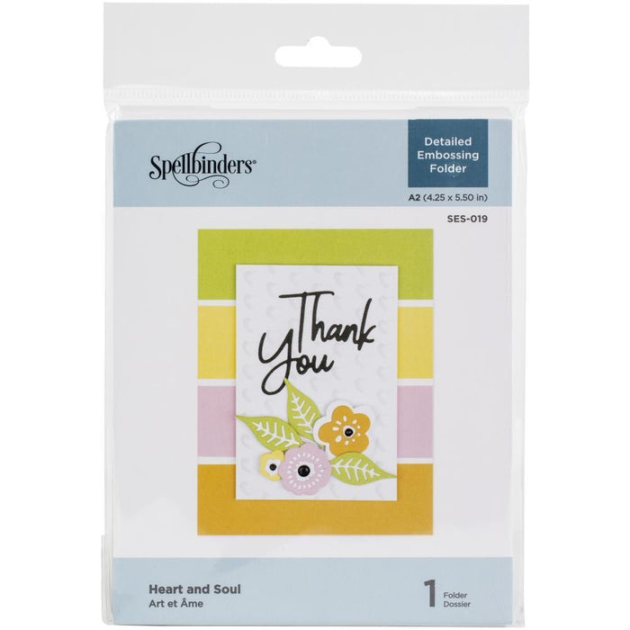 SPELLBINDERS EMBOSSING FOLDER HEART AND SOUL - SES-019