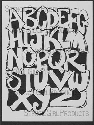 STENCILGIRL STENCIL A4 CHUNKY ALPHAS STENCIL - L127