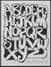 STENCILGIRL STENCIL A4 CHUNKY ALPHAS STENCIL - L127