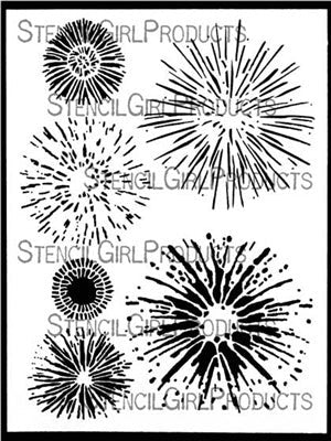 STENCILGIRL STENCIL A4 FIREWORK BLASTS - L441