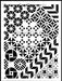 STENCILGIRL STENCIL A4 CRAZY QUILTS CALM & FRENZY - L569