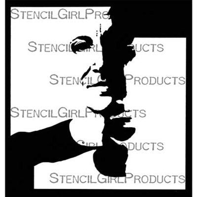 STENCILGIRL STENCIL 6 X 6 SHADDOW FACE - S559