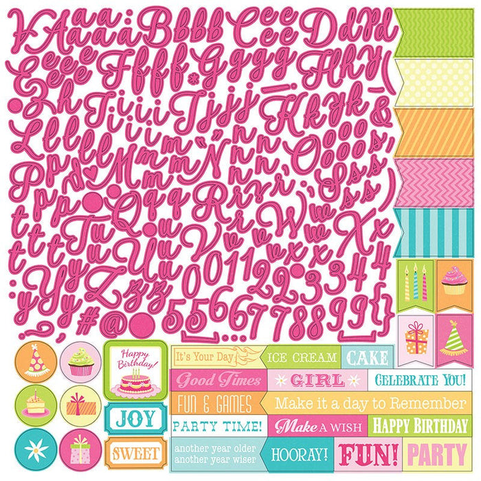 PHOTO PLAY 12X12 PARTY GIRL ALPHA STICKER - PG2177
