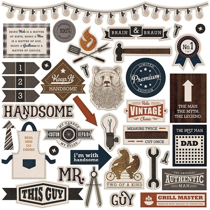 PHOTO PLAY 12X12 THIS GUY ELEMENT STICKER - TG2186