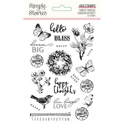 SIMPLE STORIES VINTAGE GARDEN DISTRICT 6 X 4 STAMP - SS12522