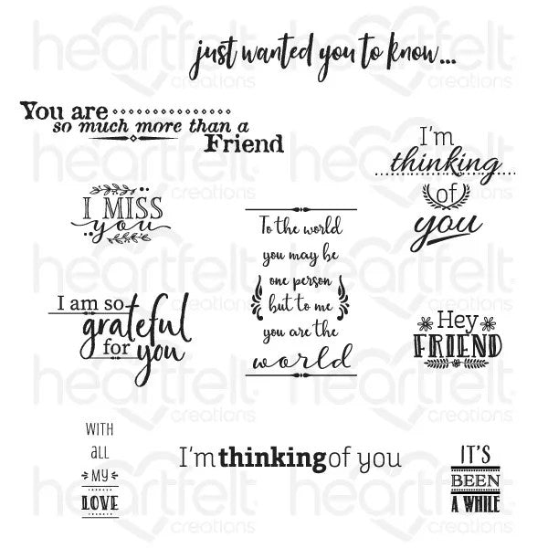 HC CLING STAMP FOR MY FRIEND SENTIMENTS - HCPC3844