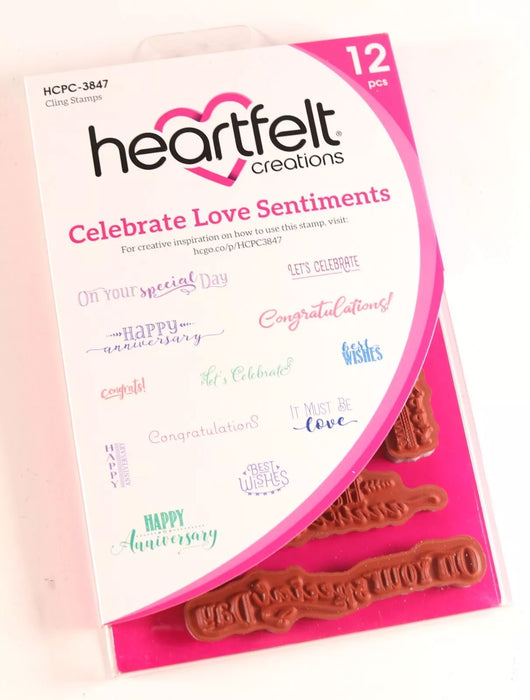 HC CLING STAMP CELEBRATE LOVE SENTIMENTS - HCPC3847