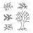 HEARTFELT CREATIONS COTTAGE TREE 'SCAPES CLING STAMP SET - HCPC3939