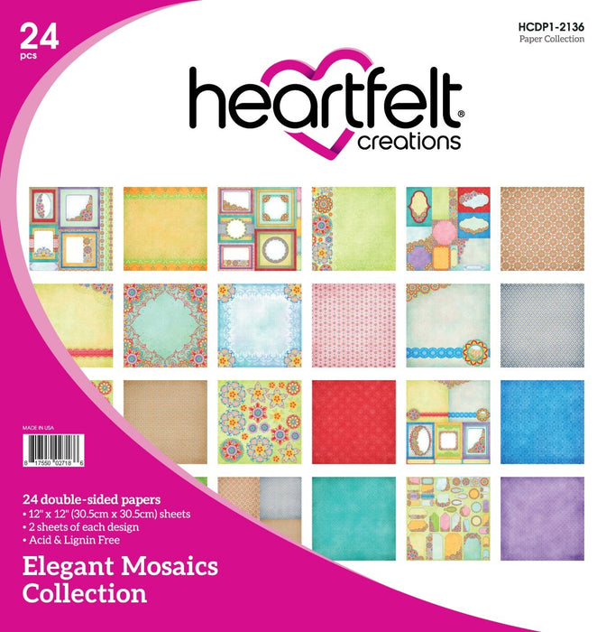HEARTFELT CREATIONS ELEGANT MOSAICS PAPER COLLECTION - HCDP2136