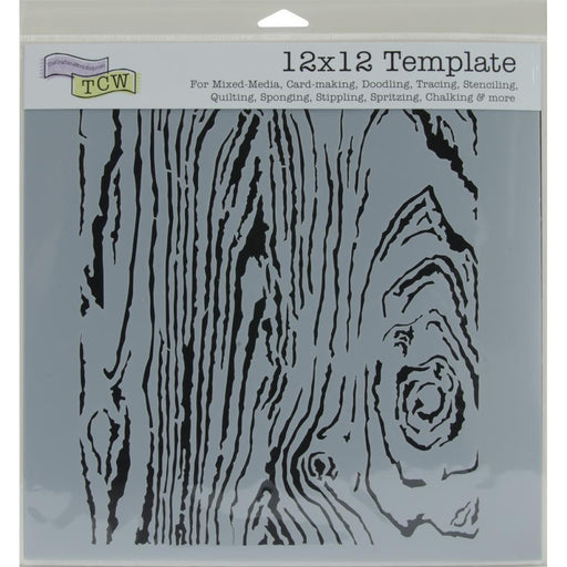 TCW DESIGNER 12 X 12 STENCIL WOODGRAIN - TCW236