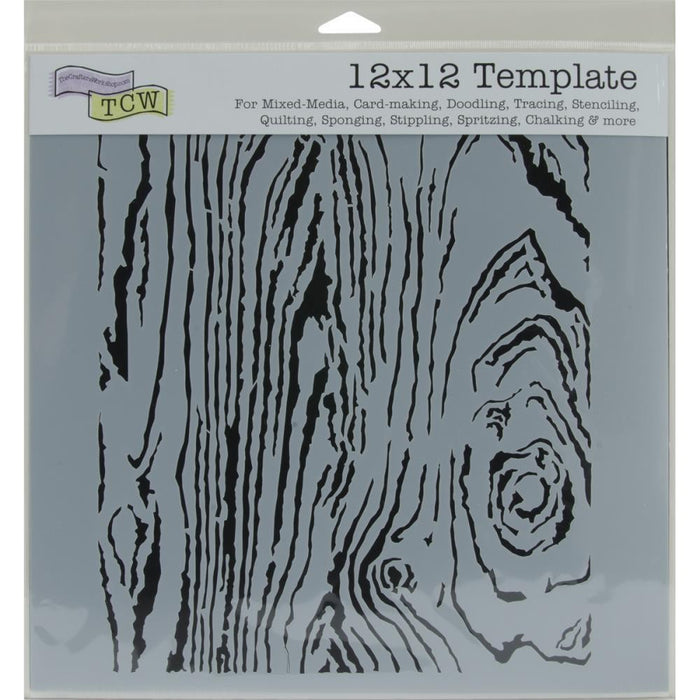TCW DESIGNER 12 X 12 STENCIL WOODGRAIN - TCW236