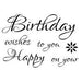WOODWARE CLEAR STAMPS BIRTHDAY SCRIPT - FRS298