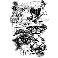 WOODWARE CLEAR STAMPS LOVE COLLAGE - FRS618