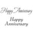 WOODWARE CLEAR STAMPS HAPPY ANNIVERSARY - JWS005