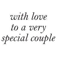 WOODWARE CLEAR STAMPS WITH LOVE TO A SPECIAL COUPLE - JWS047