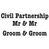 WOODWARE CLEAR STAMPS CIVIL PARTNERSHIP MR AND MR - JWS069