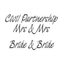 WOODWARE CLEAR STAMPS CIVIL PARTNERSHIP MRS AND MRS - JWS070