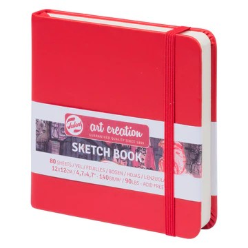 TAC SKETCH BOOK 12 X 12 140GSM RED - 9314204M
