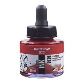 AMSTERDAM ACRYLIC INK 30ML - 318 - CARMINE - 17203180