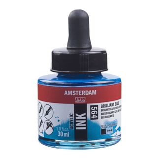 AMSTERDAM ACRYLIC INK 30ML - 564 - BRILLIANT BLUE - 17205640