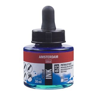 AMSTERDAM ACRYLIC INK 30ML - 570 - PHTHALO BLUE - 17205700