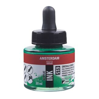 AMSTERDAM ACRYLIC INK 30ML - 615 - EMERALD GREEN - 17206150