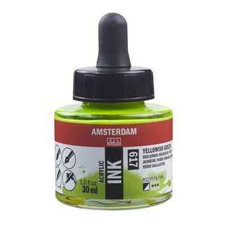 AMSTERDAM ACRYLIC INK 30ML - 617 - YELLOWISH GREEN - 17206170