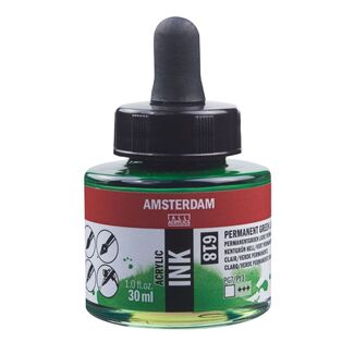 AMSTERDAM ACRYLIC INK 30ML - 618 - PERM GREEN LT - 17206180