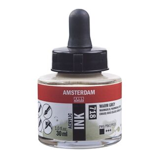 AMSTERDAM ACRYLIC INK 30ML - 718 - WARM GREY - 17207180