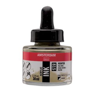 AMSTERDAM ACRYLIC INK 30ML - 815 - PEWTER - 17208150