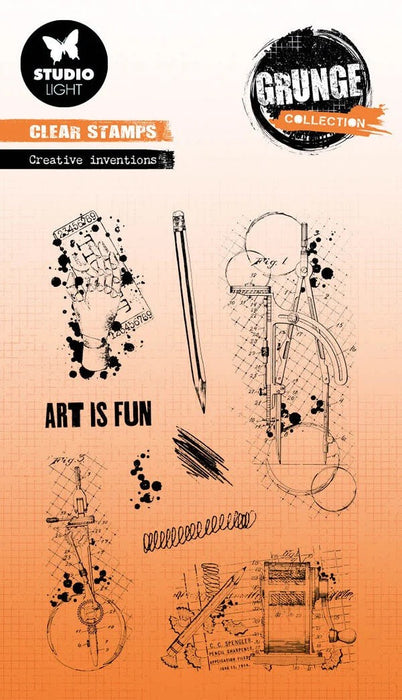SL CLEAR STAMPS CREATIVE INVENTIONS GRUNGE COLLECTION - SL-GR-STAMP515