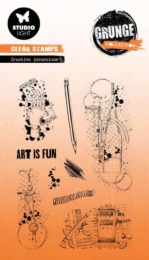 SL CLEAR STAMPS CREATIVE INVENTIONS GRUNGE COLLECTION - SL-GR-STAMP515