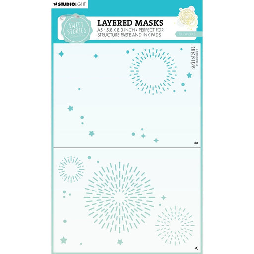 STUDIO LIGHT • MASK STENCIL SWEET STORIES FIREWORKS - SL-SS-MASK267