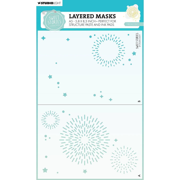STUDIO LIGHT • MASK STENCIL SWEET STORIES FIREWORKS - SL-SS-MASK267
