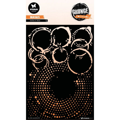 STUDIO LIGHT • GRUNGE COLLECTION MASK COFFEE & DOTS - SL-GR-MASK299