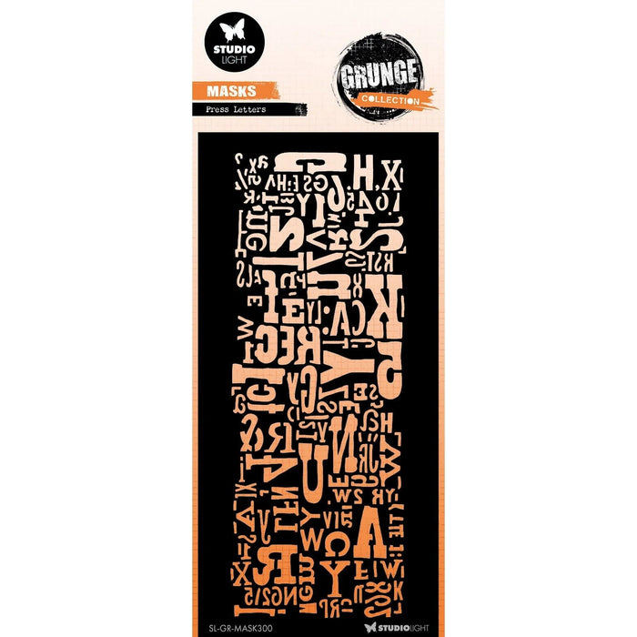 STUDIO LIGHT • GRUNGE COLLECTION MASK PRESS LETTERS - SL-GR-MASK300