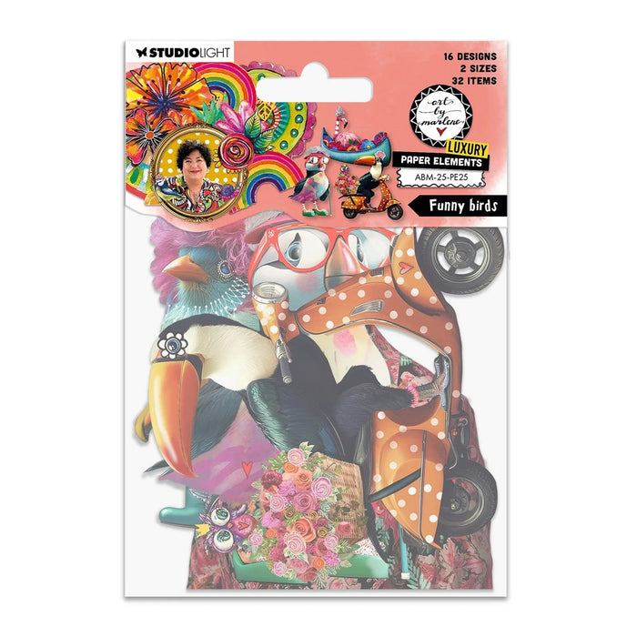 STUDIO LIGHT ART BY MARLENE PAPER ELEMENTS GRAZY BIRDS - ABM-25-PE25
