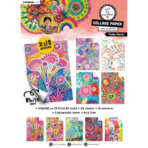 STUDIO LIGHT ART BY MARLENECOLLAGE PAPER FUNCY FLORALS - ABM-25-DPP396