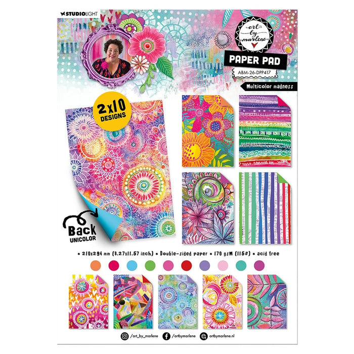 STUDIO LIGHT ART BY MARLENE PAPER PAD MULTICOLOR  - ABM-26-DPP417