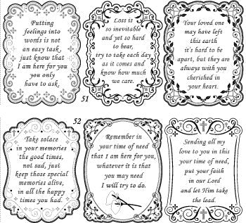 HEARTY CRAFTS STICKERS CONDOLENCE VERSES GOLD - GS652851G