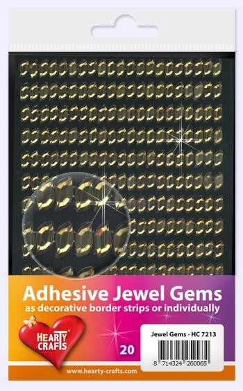 HEARTY CRAFTS ADHESIVE JEWEL GEMS 20 - HC721320