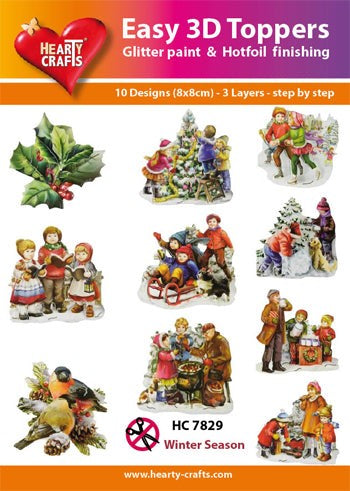 HEARTY CRAFTS EASY 3D TOPPERS WINTER SEASON - HC7829